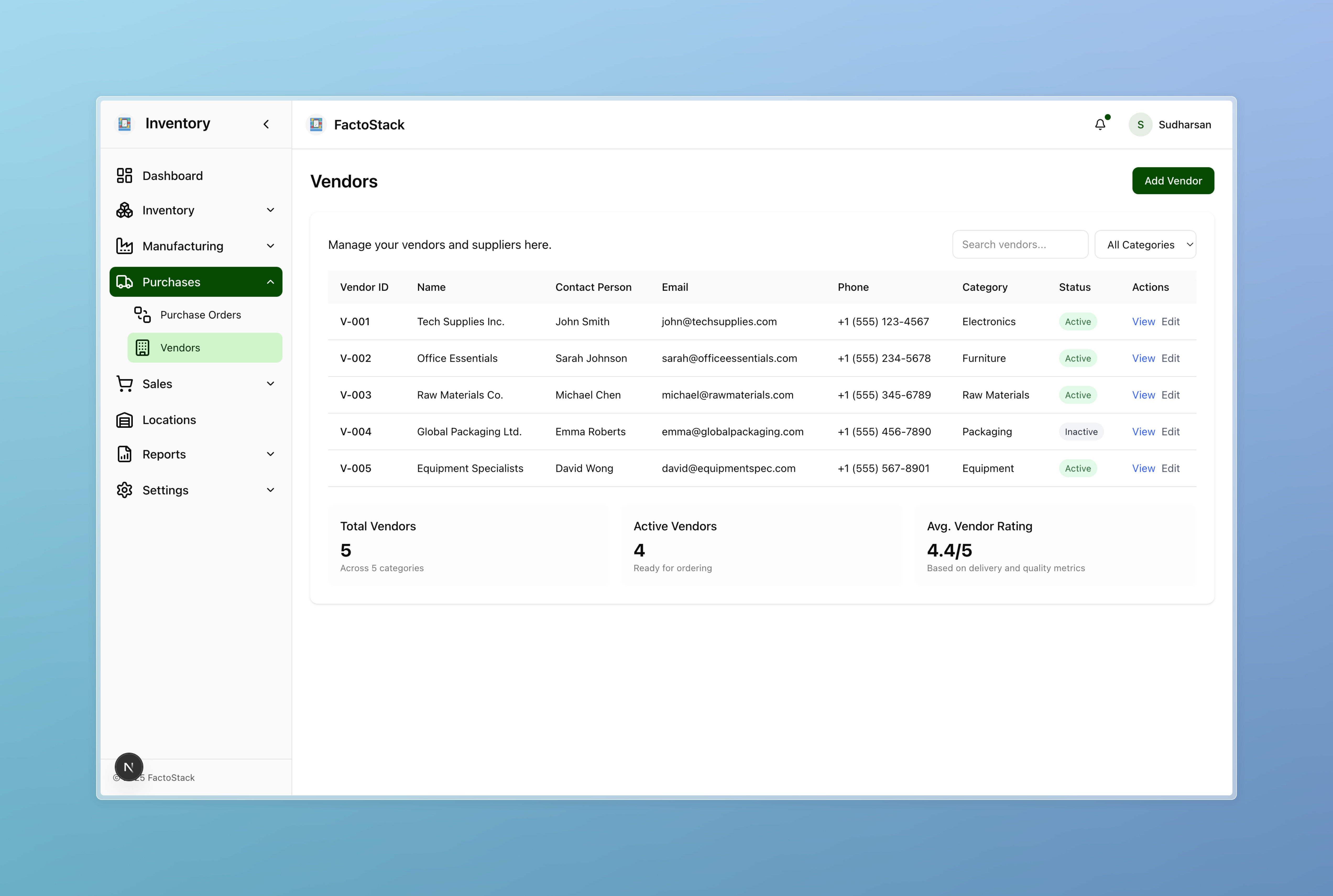 Vendor Management