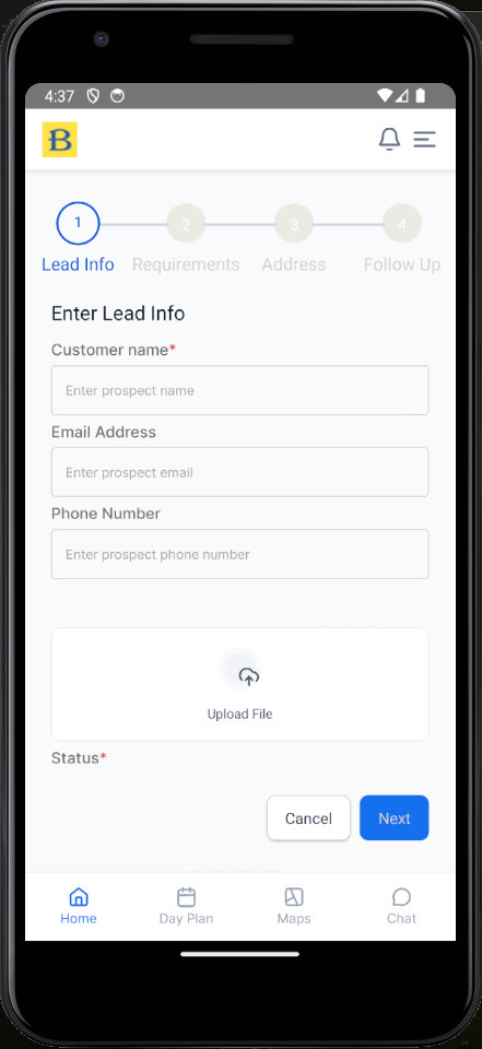 Plumbing Company Employee App - Lead Management
